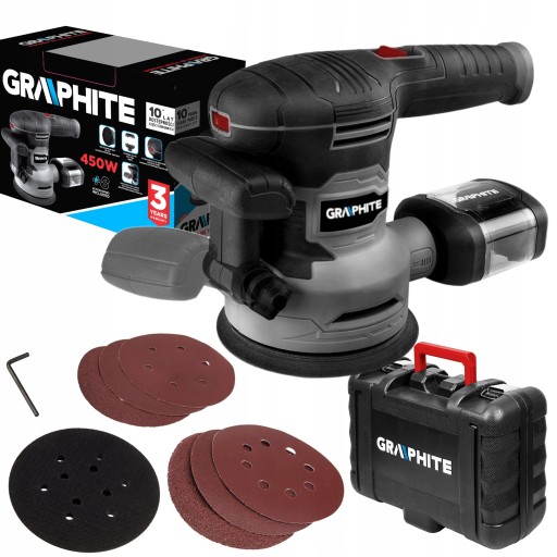 GRAPHITE ексцентрикова шліфувальна машина 450 Вт 125/150 мм PEX