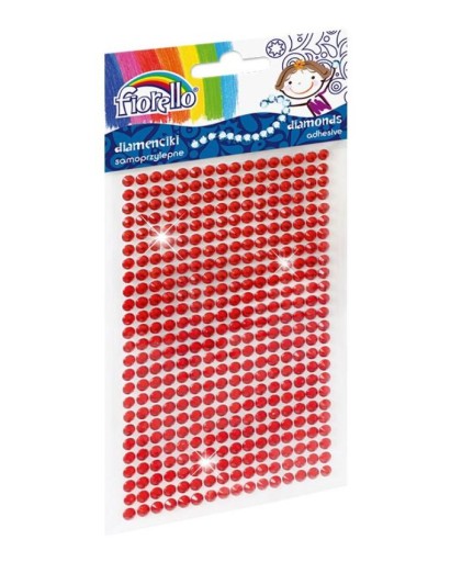 Fiorello червоні самоклеючі діаманти 400 шт.