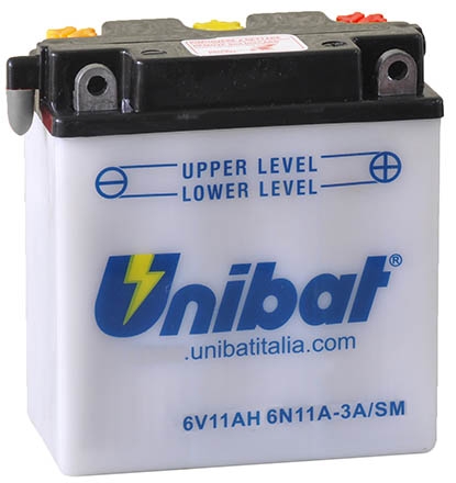 Акумулятор UNIBAT 6N11A-3A 6V 11AH MZ 125