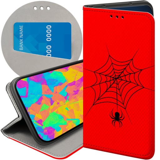 FLIPOVÉ PUZDRO PRE MOTOROLA MOTO G71 5G VZORY PAVÚK SPIDER PAVUČINA PUZDRO