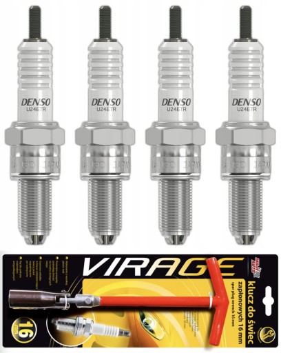 Свічка запалювання DENSO U24ETR + гайковий ключ для свічок 16 мм