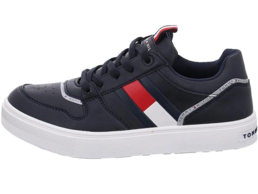 Buty młodzieżowe sportowe TOMMY HILFIGER lekkie wygodne skóra granatowe 36