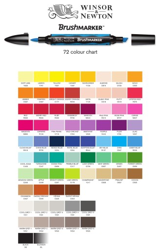 72kol BrushMARKER Winsor Newton Brushmarkery 7992736004 Allegro.pl
