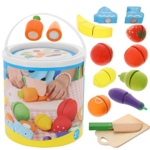 Набір дерев'яних овочів і фруктів LandToys LT281 19х18 див