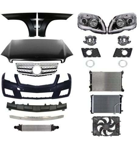 540 - Mercedes Benz GLK X204 08-12 Накладка на бампер Поддельный