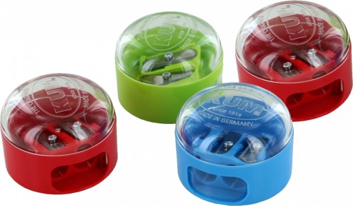 Точило ручне подвійне з кум контейнером Відтінки синього