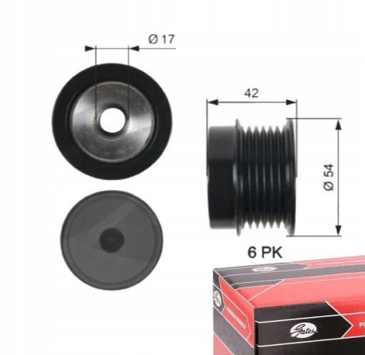 OAP7035 - Шкив генератора ворот на opel vectra c 1.9