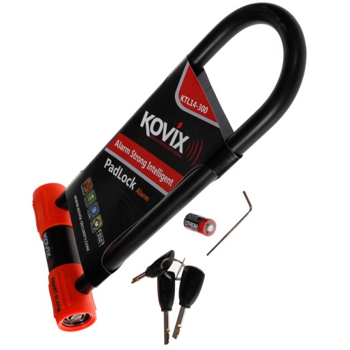 ЗАМОК U-LOCK ALARM KOVIX KTL14-300 ЧЕРНЫЙ