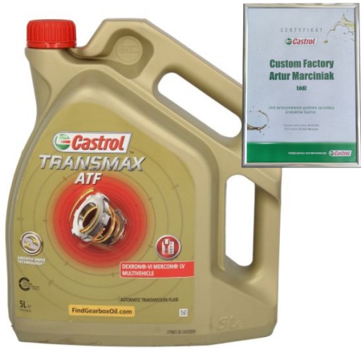 CASTROL TRANSMAX ATF DEXRON VI MERCON LV MULTIVEHICLE 5L