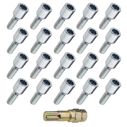 Вузькі гвинти M12x1,75 ключ TORX до коліс VOLVO 850 S70 V70 I II III