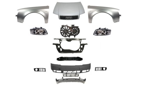 8E0805594 - AUDI A4 B6 ЛАМПА РЕМНЯ ПЕРЕДНЬОГО КРИЛА БАМПЕРА