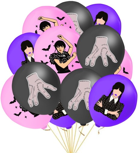 НАБІР ПОВІТРЯНИХ КУЛЬ WEDNESDAY ADDAMS HEL 6 шт