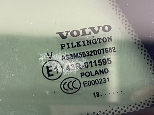 VOLVO V60 II 18R- KOMBI window window bodywork left rear part AS3