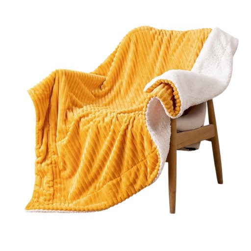 Koc Miulee poliester 125 cm x 150 cm pomarańczowy