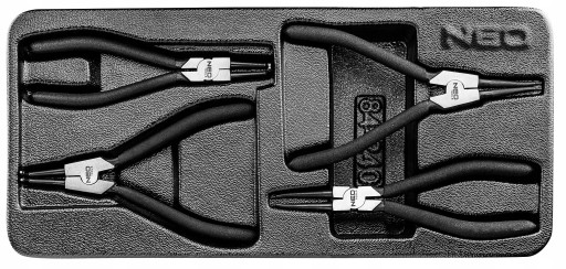 ПЛОСКОГУБЦЫ ДЛЯ СТОПОРНЫХ КОЛЕЦ, НАБОР ИЗ 4