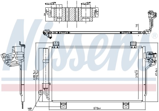 NISSENS 940775 КОНДЕНСАТОР, КОНДИЦИОНЕР изображение 1