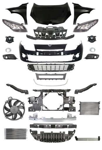 260102973R, 2601 - MEGANE III 07-13 ФОНАРЬ РЕМНЯ ПЕРЕДНЕГО БАМПЕРА КАПОТА