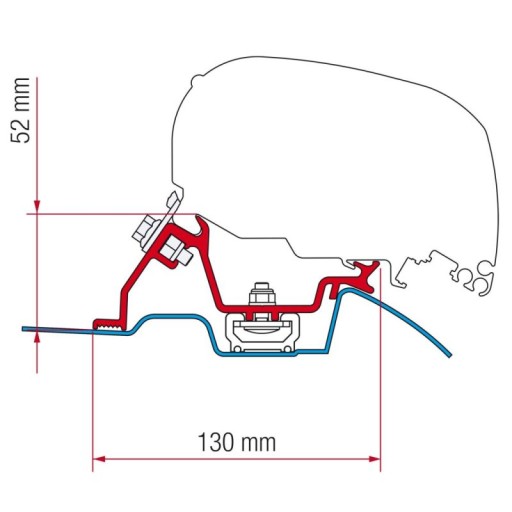 FI98655-772 - Адаптер для F65s Sprinter VW Crafter Fiamma тент