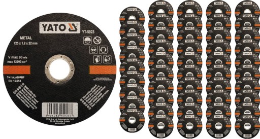 ДИСК ДЛЯ РЕЗКИ МЕТАЛЛА 125X1, 2X22 ММ - 50 ШТ.