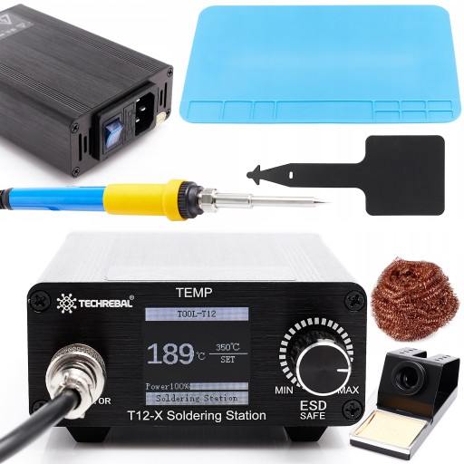 Паяльная станция TECHREBAL T12-X OLED 75 Вт НАБОР T12 MAT TECHREBAL