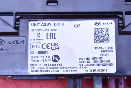 Unité de contrôle Module DCU 96510-BE020 HYUNDAI KONA 2 II 1.0 T-GDI 120 KM 23-25