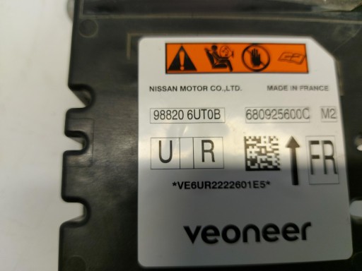 Nissan Qashqai J12 modulo SENSOR airbag SPRAWNY 988206UT0B