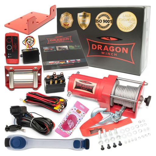 1.1T DRAGON WINCH 12V ЕЛЕКТРИЧНА ЛЕБІДКА для квадроплуга + дистанційне керування