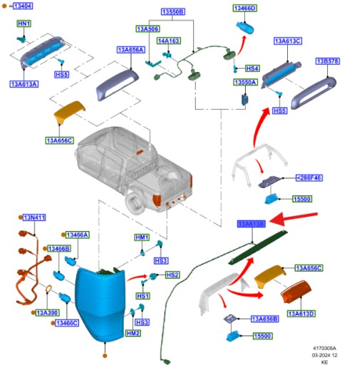 Третий стоп-сигнал ford oe ranger 2011- 5344690 _ ab39-13a613-ac