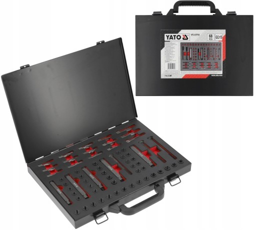 РЕМКОМПЛЕКТ РЕЗЬБЫ СВЕЧ НА ЗАПАЛЬНОСТИ YATO, 68 ЭЛЕМЕНТОВ. YT-17711