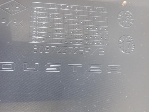 moulding door right rear part DACIA DUSTER 2010