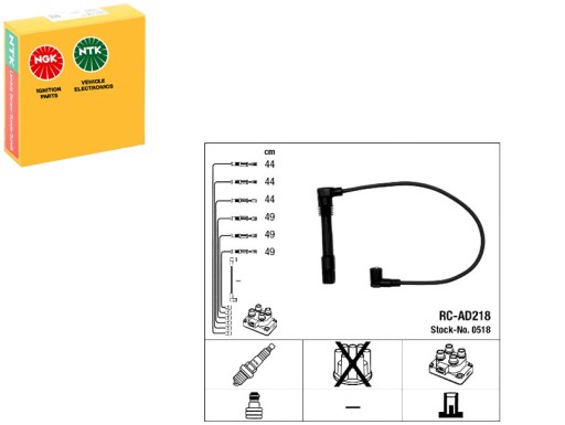 NGK518/SERW - Кабели зажигания ngk audi a4 2.6 (8d2. b5)