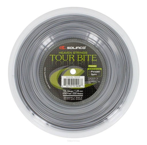 Тенісна струна Solinco Tour Bite 1,25 мм / 200 м відтінки сірого