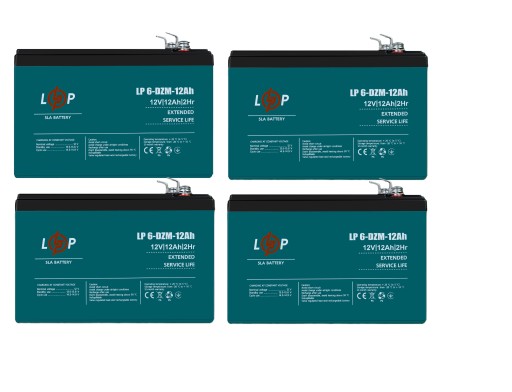 Тяговый аккумулятор agm lp6-dzm 12v 12ah для скутера-инвалида