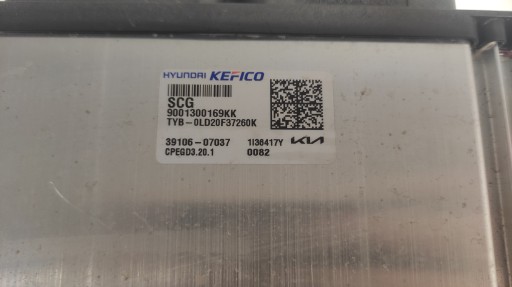 KIA STONIC LIFT 1.0 T-GDI G3LE Benzin Computer ZESTAW STARTOWY 39106-07037