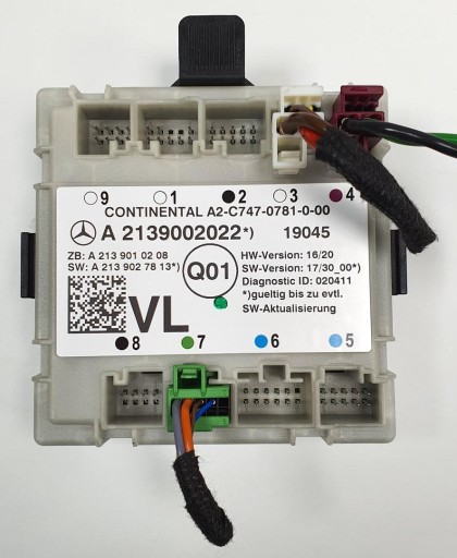 A2139010208 A2139027813 - Модуль передней левой двери MERCEDES W205 A2139002022