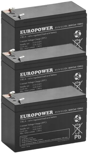 RBC53 RBC 53 #53 КОМПЛЕКТ АКУМУЛЯТОРІВ ДЛЯ ДБЖ APC 3x EV 9-12