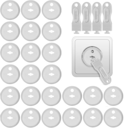 Накладки на розетки Locx білі 24 шт