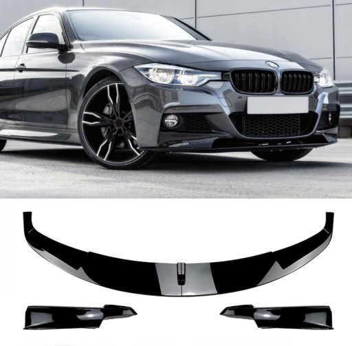 СПІДНИЦЯ НА БАМПЕР СПЛІТТЕР ДЛЯ BMW F30 F31 2012-2018 GLOSS BLACK M SPORT