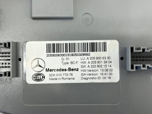 MERCEDES W205 X253 module control unit SAM A2059006330