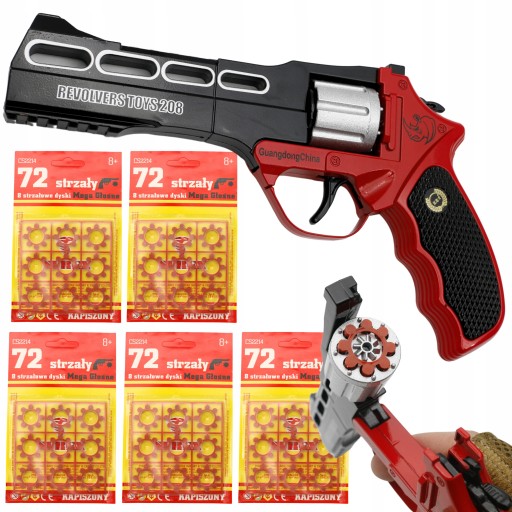 Pistolet Metalowy Hukowy Na Kapiszony Spłonkę Kapiszon 5x 360szt
