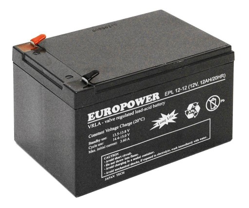 Аккумулятор europower epl 12-12 (12 в, 12 ач)