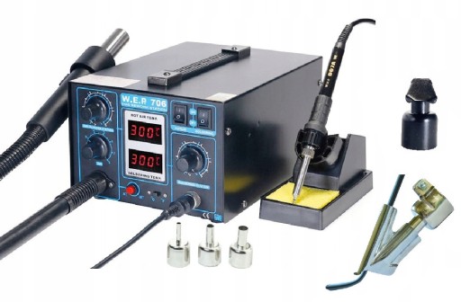 Аппарат для сварки пластика WEP 706 + ЖЕЛЕЗНЫЕ НО НАСАДКИ