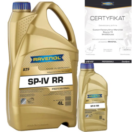 1211138-004 - Ravenol atf sp-iv rr 5л - трансмиссионное масло hyundai kia 8 скоростей