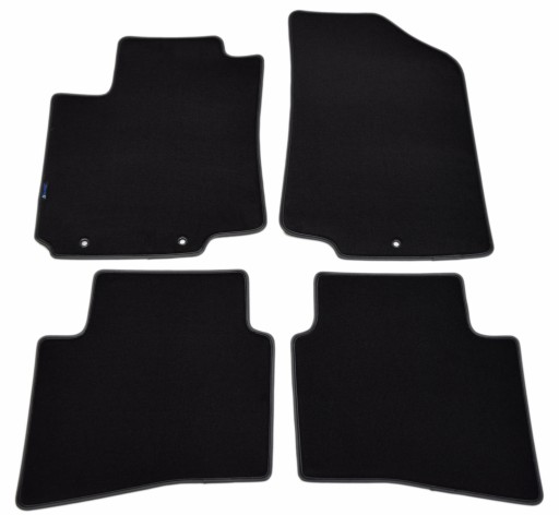 Чорні велюрові килимки Diamond, Rimówka - Kia Rio 2011-2016.