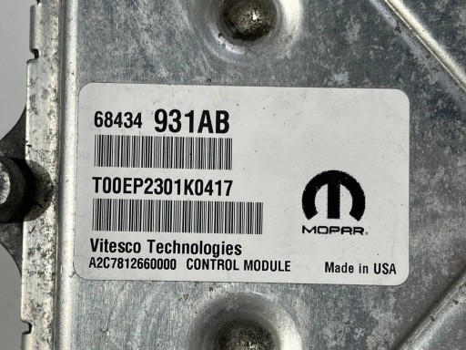 vezerlő egység modul számítógép motor Dodge Durango 3.6 2021- 68434931AB