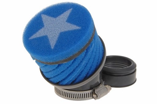 S6-35013BL - Повітряний фільтр конус Stage6 Racing, короткий, 44 мм