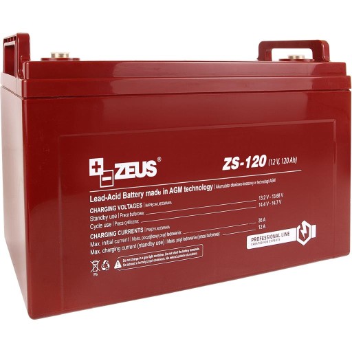 Необслуговуваний акумулятор 120ah/12v zeus
