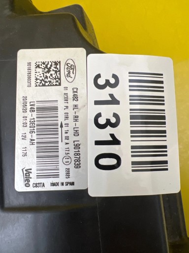 light right Ford Kuga MK3 III Full Led 19- LV4B-13E016-AH