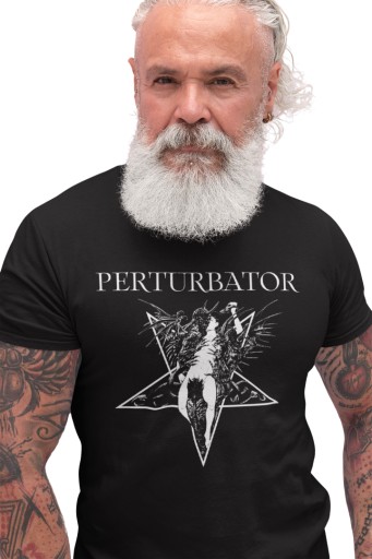 PERTURBATOR KOSZULKA MĘSKA CZARNA T-SHIRT dark wave gothic post