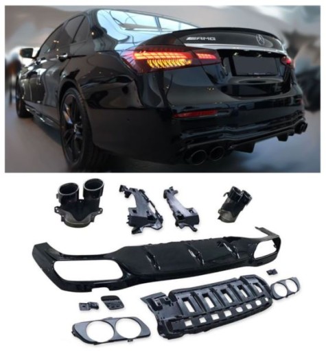 GR213500-1351 - Диффузор MERCEDES W213 black LOOK AMG